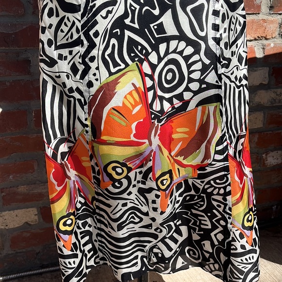 Phoebe Couture black and white print Butterfly Dress Sz2 - Picture 4 of 9